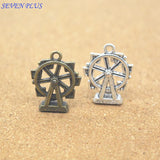 20 Pieces/Lot 17mm*22mm Alloy Antique Bronze Or Antique Silver plated Vintage Charms Water Wheel Charm Diy Making