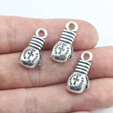 Newest 10 Pieces 11*12mm Mixed Alloy Antique Silver Color Boxing Glove Charms Bracelet Pendant Accessory For DIY Jewelry Making