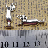 10Pcs 11*27mm Antique Silver Color Alloy Goblet Glass Charms Fashion Pendant Accessory Charms For Jewelry Making Findings