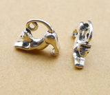10Pcs 13*17mm Antique Silver Color Alloy Lovely Cat Charms Necklace Earrings Pendant For DIY Jewelry Making Wholesale ef3788