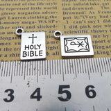 10Pcs 17*15mm Antique Silver Color Holy Bible Charms Lucky Necklace Pendant Accessory Charms For Jewelry Making Gifts