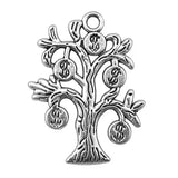 Newest 10Pcs 29*22mm Antique Silver Color Money Tree Charms For DIY Jewelry Making Keychain Pendant Accessories Wholesale