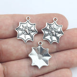 10Pieces 18*22mm Mixed Alloy Antique Silver Color Spider Web Charms Necklace Pendant Accessory For DIY Jewelry Making
