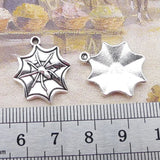 10Pieces 18*22mm Mixed Alloy Antique Silver Color Spider Web Charms Necklace Pendant Accessory For DIY Jewelry Making