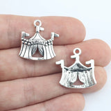 10Pieces 21*23mm Mixed Alloy Antique Silver Color Comedy Circus Charms Keychain Pendant For DIY Jewelry Making