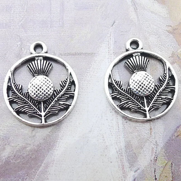 12Pcs 16*19mm Antique Silver Plated Alloy Fashion Flower of Life Charms Necklace Bracelet Charms For DIY Jewelry Making