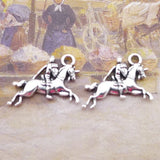 12Pcs 16*25mm Antique Silver Plated Alloy Knight Charms Vintage Necklace Earrings Charms For DIY Jewelry Making Wholesale EF4692