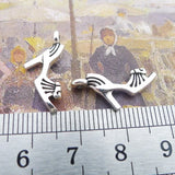 12Pieces 12*41mm Mixed Alloy Antique Silver Color High Heels Charms For Women Pendant Accessory For DIY Jewelry Making