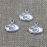 12Pieces 15*17mm  Alloy Antique Silver Color G Round Charms Necklace Pendant Accessory For DIY Jewelry Making