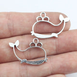 Newest 12Pieces 19*30mm Antique Silver Plated Cute Dolphin Charms Necklace Bracelet Pendant Sea Charm For DIY Jewelry Handcraft