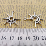 12Pieces 27*30mm Antique Silver Plated Fashion Steampunk Stars Charms Necklace Earrings Pendant For DIY Jewelry Handcraft