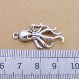 12Pieces 31*17mm Mixed Alloy Antique Silver Color Octopus Charms Necklace Pendant Accessory For DIY Jewelry Making