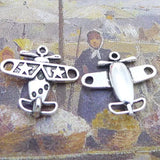 15Pieces 18*19mm Mixed Alloy Antique Silver Color Plane Aircraft Charms Necklace Pendant Accessory For DIY Jewelry Making