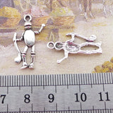 20Pcs 15*25mm Antique Silver Plated Alloy Alien Charms Fashion Necklace Earrings Pendant For DIY Jewelry Making Wholesale