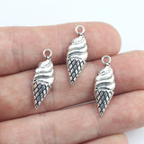 20Pcs 8*25mm Antique Silver Plated Ice Cream Charms Keychain Earrings Alloy Fashion Pendant For Kids Jewelry Making ef4713