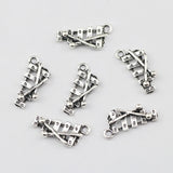 Newest 20Pieces 10*20mm Mixed Alloy Antique Silver Color Xylophone Charms Keychain Pendant Accessory For DIY Jewelry Making