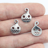 20Pieces 12*17mm Mixed Alloy Antique Silver Color  Pumpkin Face Charms Bracelet Pendant Accessory For DIY Jewelry Making