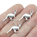 20Pieces 26*12mm Mixed Alloy Antique Silver Color Cute Kangaroo Charms Bracelet Keychain Pendant For DIY Jewelry Making ef4712