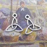 40Pieces 13*14mm Mixed Alloy Antique Silver Color Triquetra Symbol Lucky Charms Pendant Accessory For DIY Jewelry Making