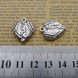 5Pieces 18*21mm Antique Silver Color Heart Wings Charm Keychain Necklace Pendant Accessory Charms For DIY Jewelry Making