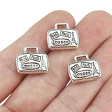 6Pieces 14*17mm Alloy Antique Silver Color Lady Purse Charms Keychain Pendant Accessory For DIY Jewelry Making ef4726