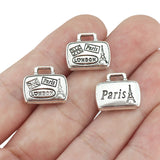 6Pieces 14*17mm Alloy Antique Silver Color Lady Purse Charms Keychain Pendant Accessory For DIY Jewelry Making ef4726
