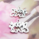 8Pcs 16*22mm Antique Silver Color Alloy Daddy's Letter Charms Necklace Pendant Accessory Charms For Father Jewelry Making