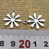 8Pcs 20*24mm Antique Silver Plated Alloy Snowflake Charms Earrings Pendant Accessories Charms For Diy Jewelry Making