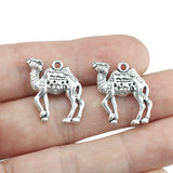 8Pieces 21*24mm Mixed Alloy Antique Silver Color Desert Camel Charms Bracelet Pendant Accessory For DIY Jewelry Making