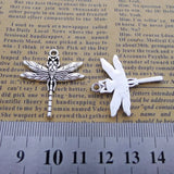 8Pieces 28*32mm Antique Silver Color Dragonfly Charms Keychain Necklace Pendant Accessory Charms For DIY Jewelry Making