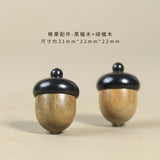 1pc Ebony acorn can be twisted to open safflower pear hazelnut DIY accessories pinecone pendant keychain car hanging decoration wishing bottle