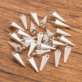 4 DIY Zinc Alloy Accessories Glossy tapered pendant charm