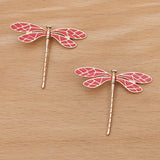 10Pcs DIY Accessories Vintage Step Hairpin Antique Material Alloy Dragonfly (09807)