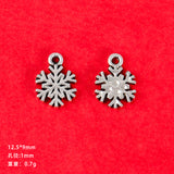 DIY jewelry accessories, vintage alloy jewelry, antique silver jewelry, Santa Claus, snowflakes, Christmas tree pendant ornaments.