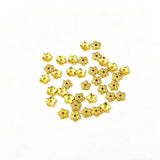 6mm 100-piece alloy color gold plum blossom spacer bead, flower base spacer bead, bead jewelry accessory h6014