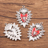 11 European and American cross-border personality retro gothic peach heart wings alloy earrings necklace jewellery accessories