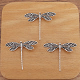 10Pcs DIY Accessories Vintage Step Hairpin Antique Material Alloy Dragonfly (09807)