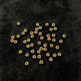 3mm 100-piece alloy golden smooth-surface spacer bead, bead accessory, round through-hole, small golden bead, loose bead, h6012
