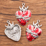 11 European and American cross-border personality retro gothic peach heart wings alloy earrings necklace jewellery accessories