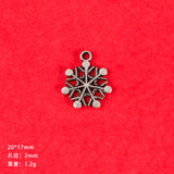 DIY jewelry accessories, vintage alloy jewelry, antique silver jewelry, Santa Claus, snowflakes, Christmas tree pendant ornaments.