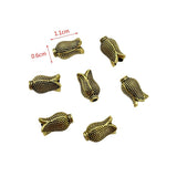 20pc Antique silver, antique gold, antique bronze, tulip-shaped flower hat, beaded flower hat