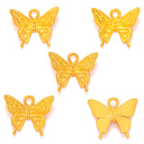 50 piezas de 18 x 15 mm, accesorio de joyería de aleación para bricolaje, colgante de mariposa D2137 