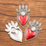 11 European and American cross-border personality retro gothic peach heart wings alloy earrings necklace jewellery accessories