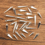 4 DIY Zinc Alloy Accessories Glossy tapered pendant charm