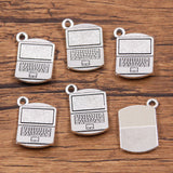 19 cross-border creative DIY alloy jewellery gadgets school supplies charm schoolbag ruler stationery pendant