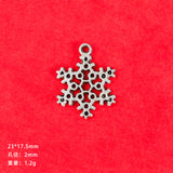 DIY jewelry accessories, vintage alloy jewelry, antique silver jewelry, Santa Claus, snowflakes, Christmas tree pendant ornaments.