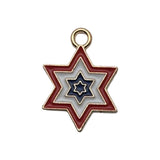 1 American Independence Day USA flag pendant DIY earrings, star cross flag alloy resin pendant