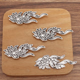4Pc DYI Alloy Flower Oil Dripping Cloud Peony Hairpin Accessories Material (12474)