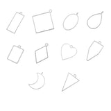 10 styles of 7-color alloy geometric border pendants DIY resin oil drip jewelry accessories U051