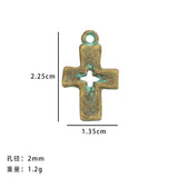10pc Alloy DIY jewelry accessories, ancient green and smudged green earrings, pendants, creative bracelets, necklaces, small pendants